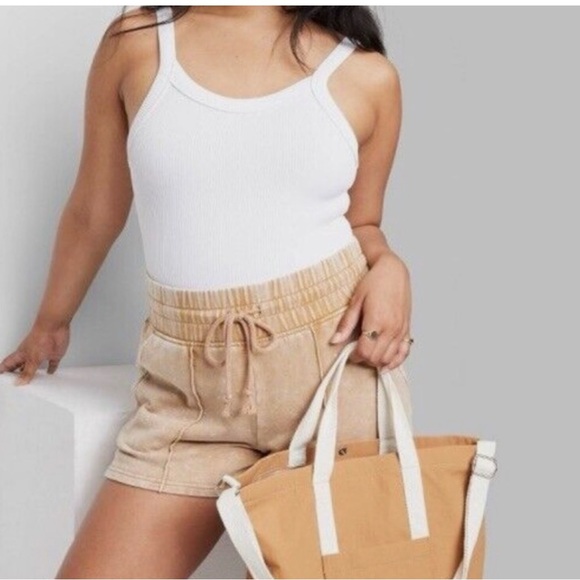 wild fable Tops - Wild Fable White Ribbed Scoop-Back Bodysuit